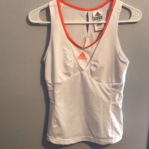Adidas white athletic top